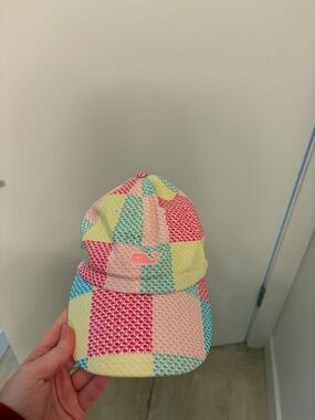 Vineyard Vines Pastel Patchwork Whale Baseball Cap